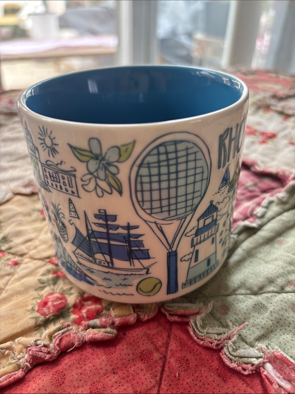 Starbucks Rhode Island Blue Interior Ceramic Mug - Picture 2 of 6